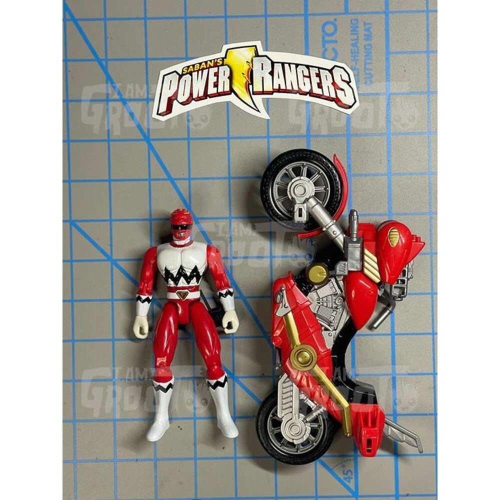 Power Rangers Lost Galaxy Astro Cycle Red Ranger Action Figure INCOMPLETE DAMAGE